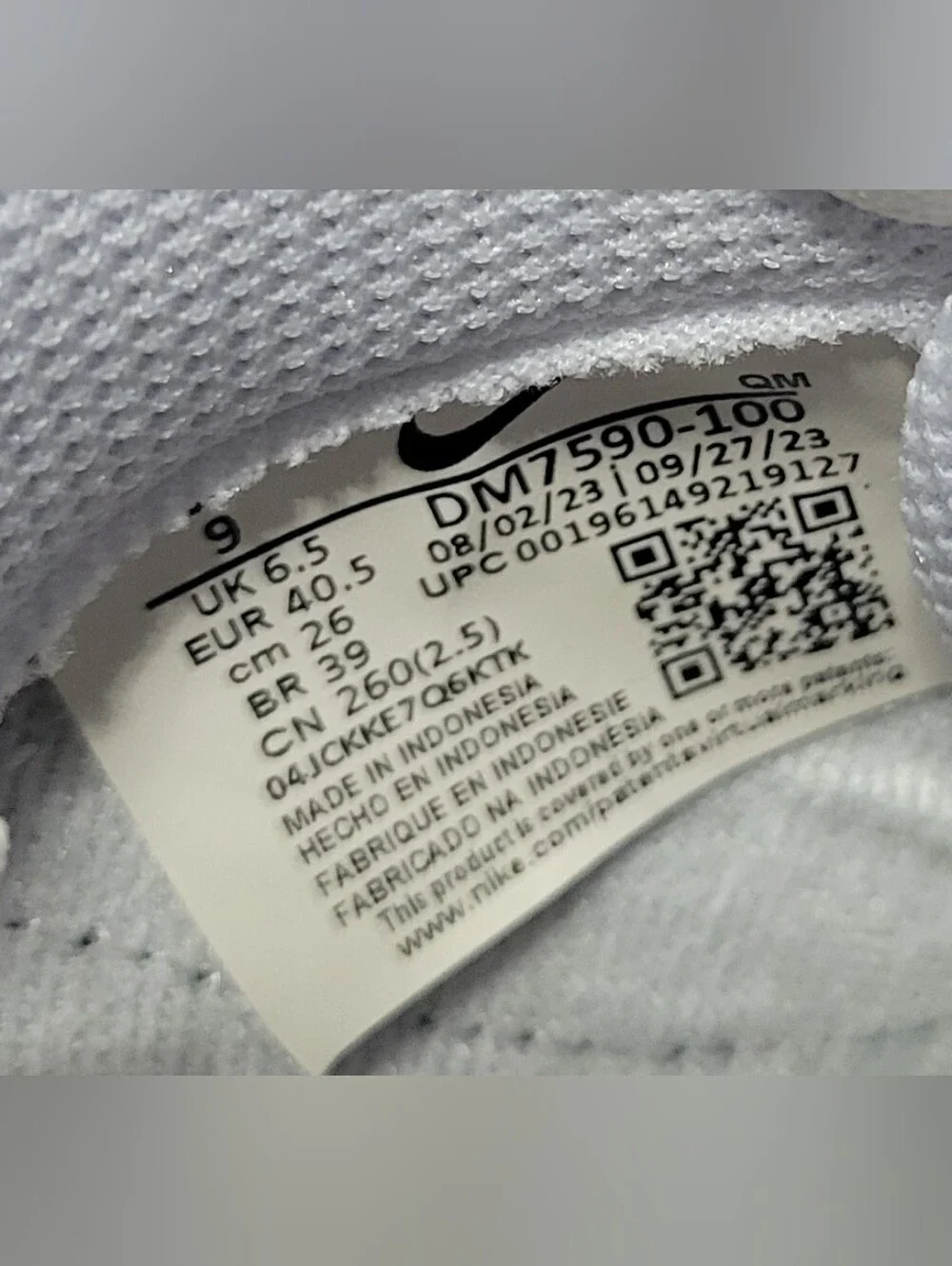 Nike Women's Shoes White Black Size 9